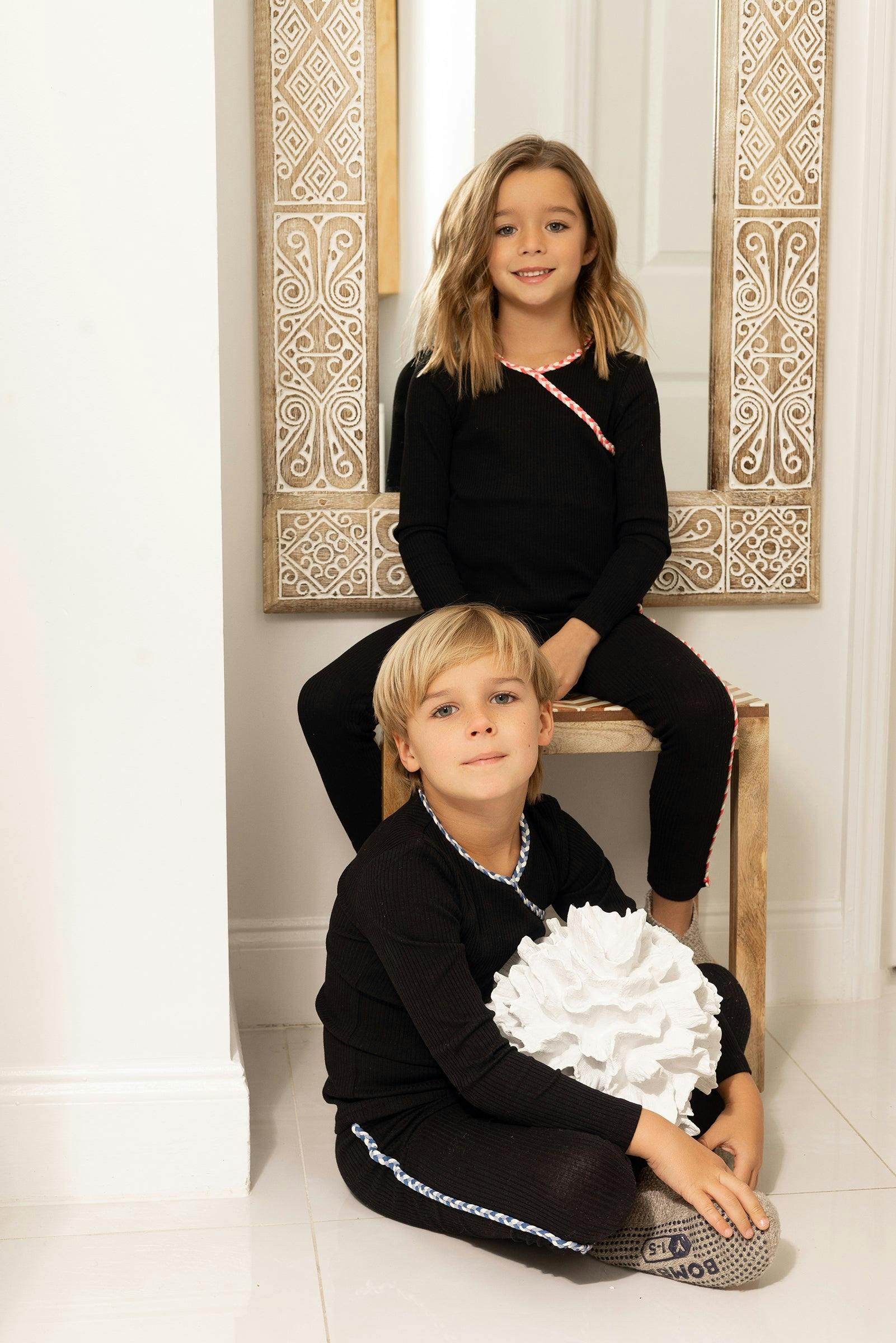 Bamboo Braided Trim Wrap Footie