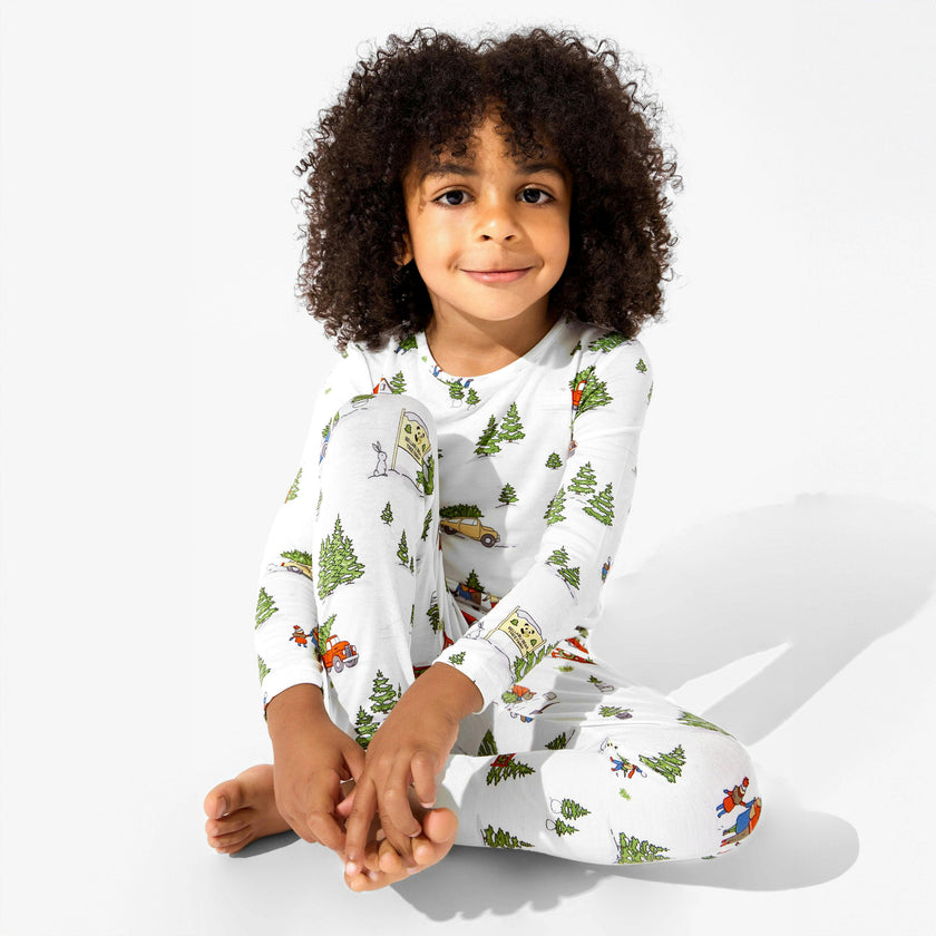 Christmas Tree Farm Bamboo Kids Pajamas