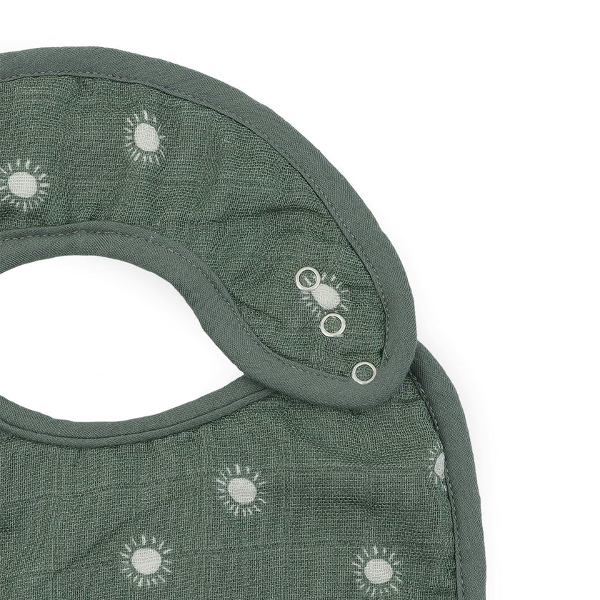 Organic Cotton Muslin Classic Bib 3 Pack - Sage Suns
