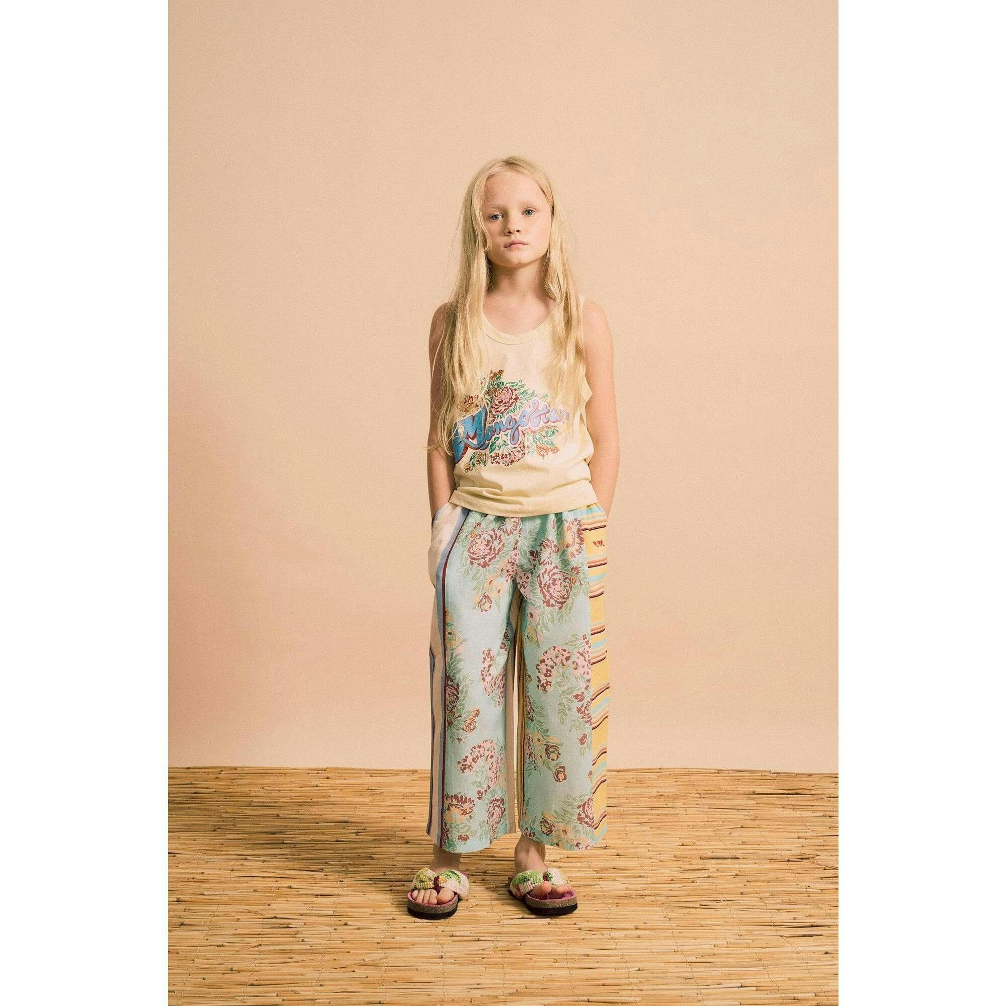 VINTAGE FLOWERS PATCHWORK PANTS MINT