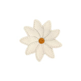 Zaza Fields Hairclip | Daisy | Off White Leather