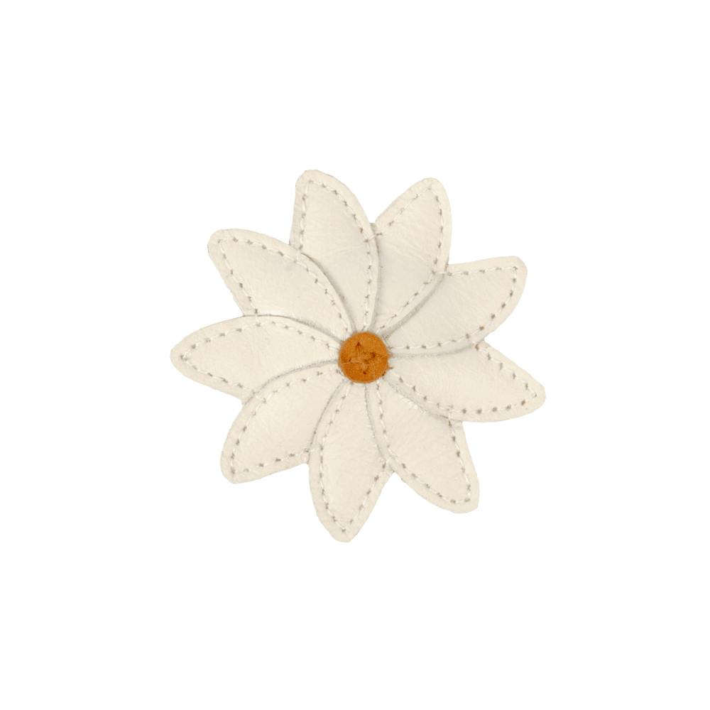 Zaza Fields Hairclip | Daisy | Off White Leather