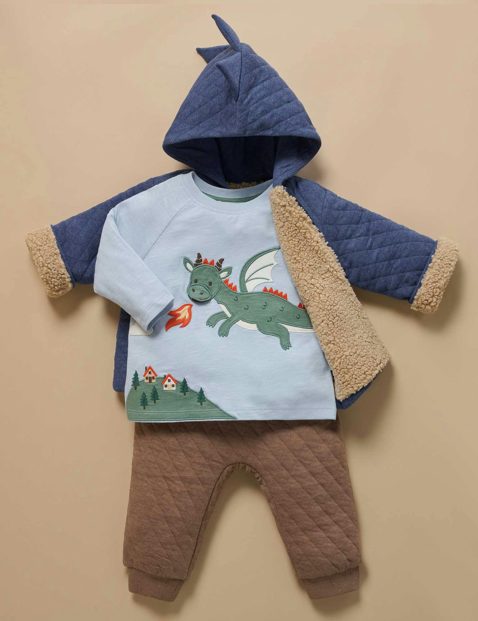 Quilted Dragon Jacket Midnight Melange