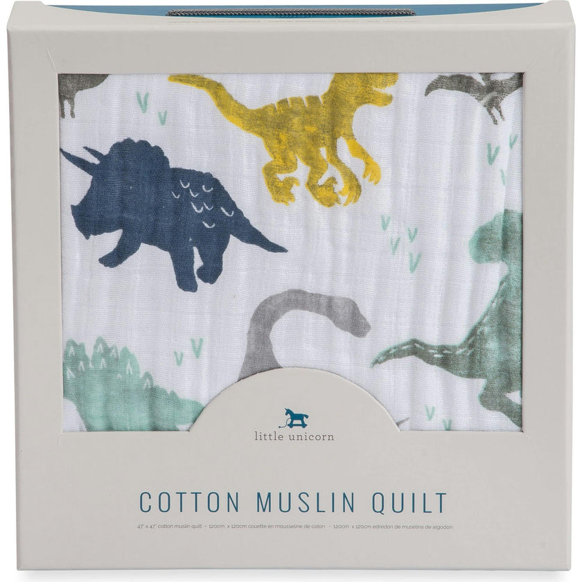 Original Cotton Muslin Quilt - Dino Friends
