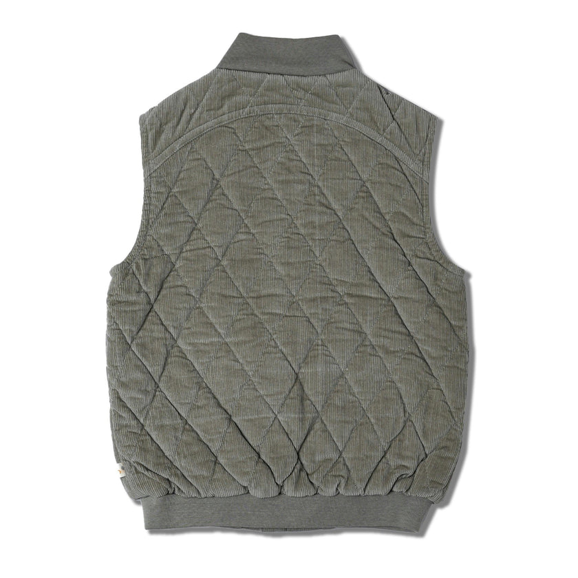 Organic Sleeveless Quilted Corduroy Jacket
