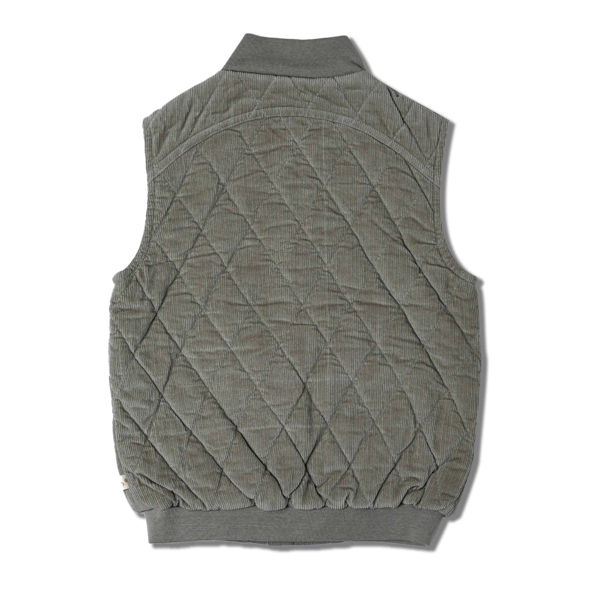 Organic Sleeveless Quilted Corduroy Jacket