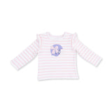 Football Helmets Pink - Long Sleeve Ruffle Tee Helmet