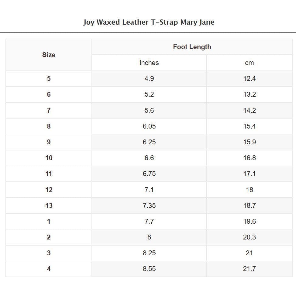 Joy Waxed Leather T-Strap Mary Jane