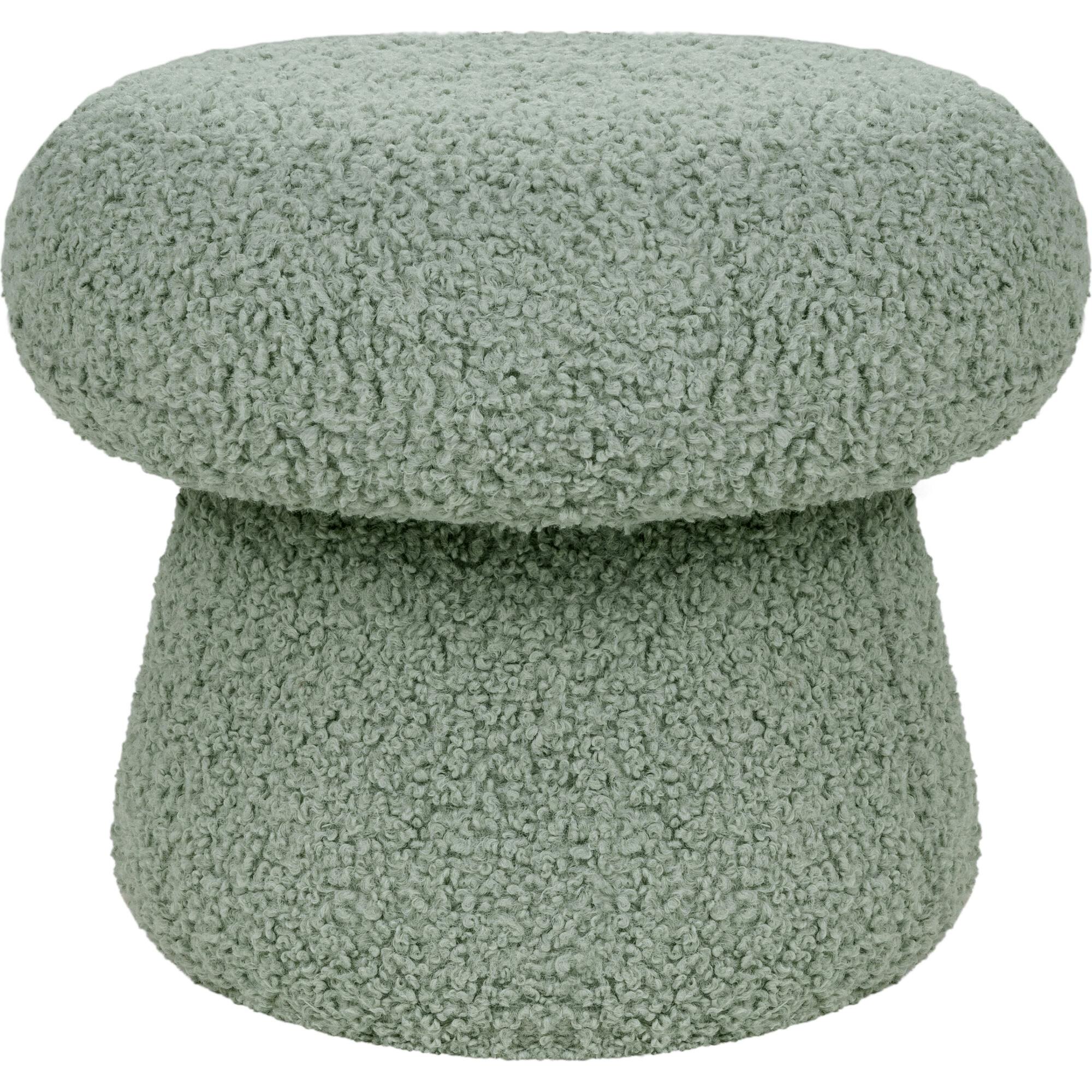 Mushroom Pouf in Sage Teddy Loop