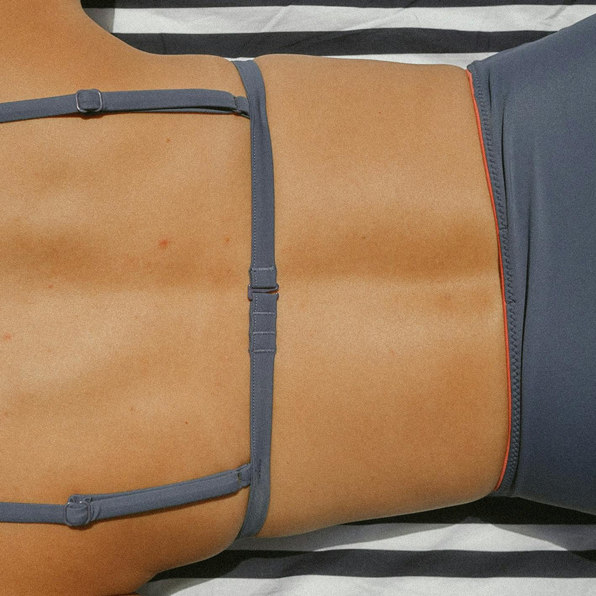 women's newport navy triangle bikini top