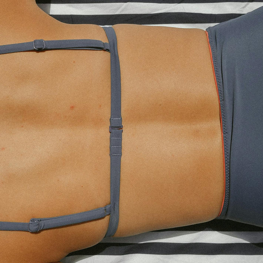 women's newport navy triangle bikini top