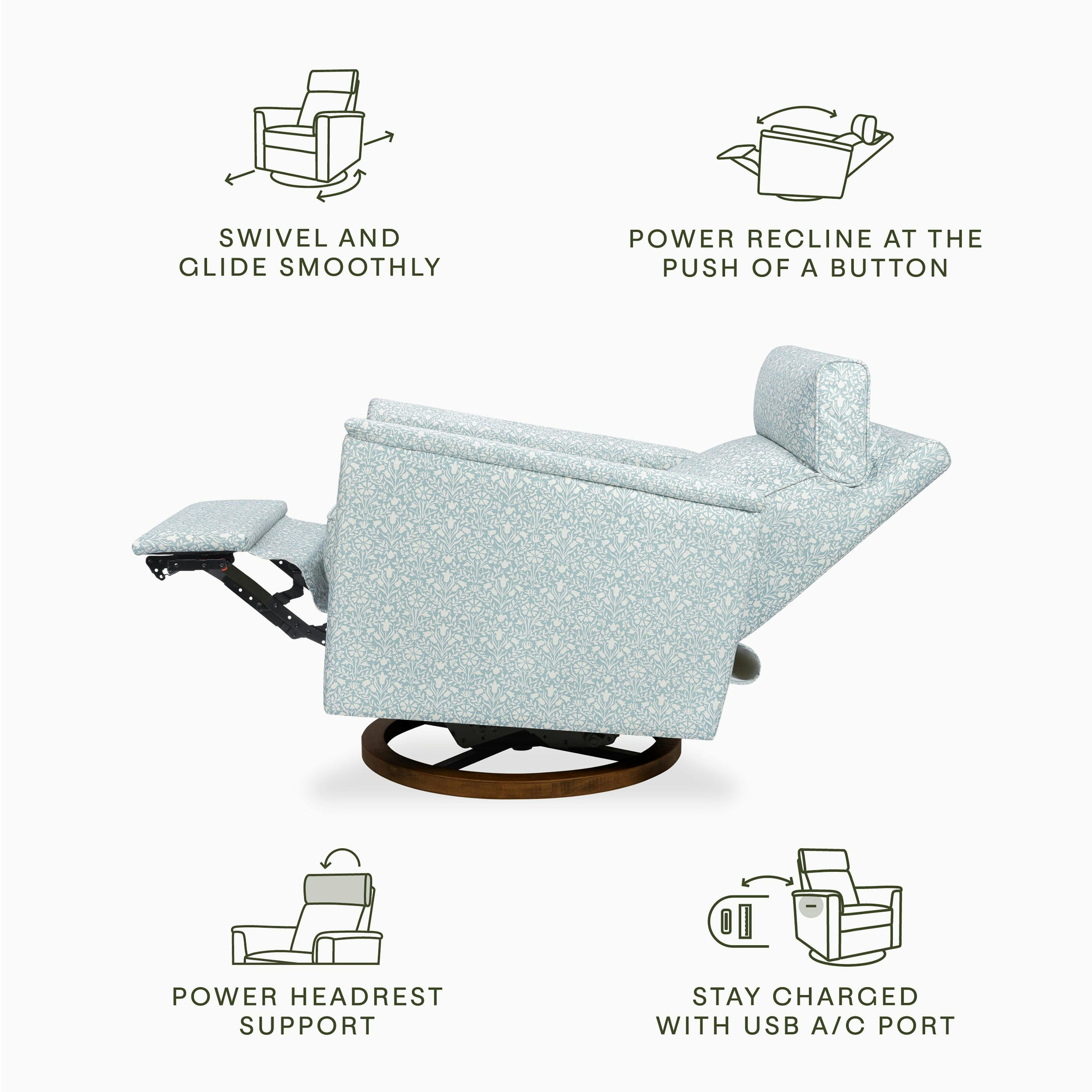 Namesake Morris & Co. x Namesake Willa Plus Power Glider Recliner w/ Power Headrest