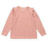 Mia Girls' Longsleeve Performance Top by LH Sport Orange Stripes
