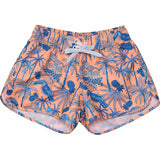 Girls Sustainable Flat Front Side Cut Drawstring Board Shorts
