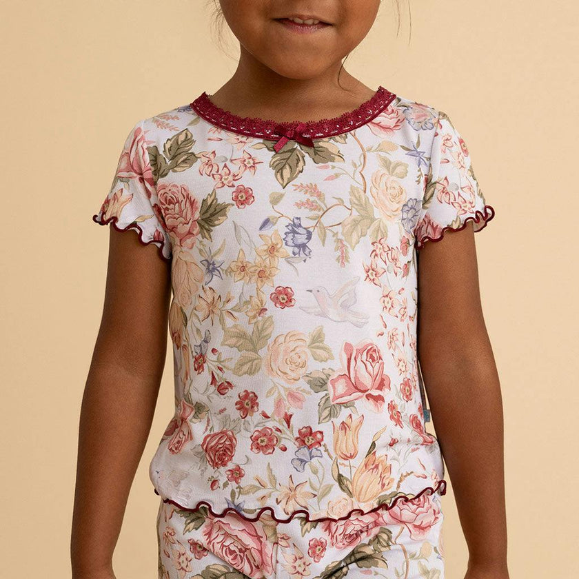Kristiana Lettuce Edge Top Short Set