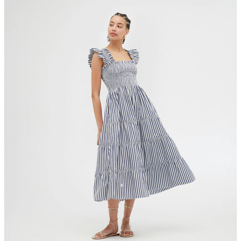 The Ellie Nap Dress - Navy Stripe