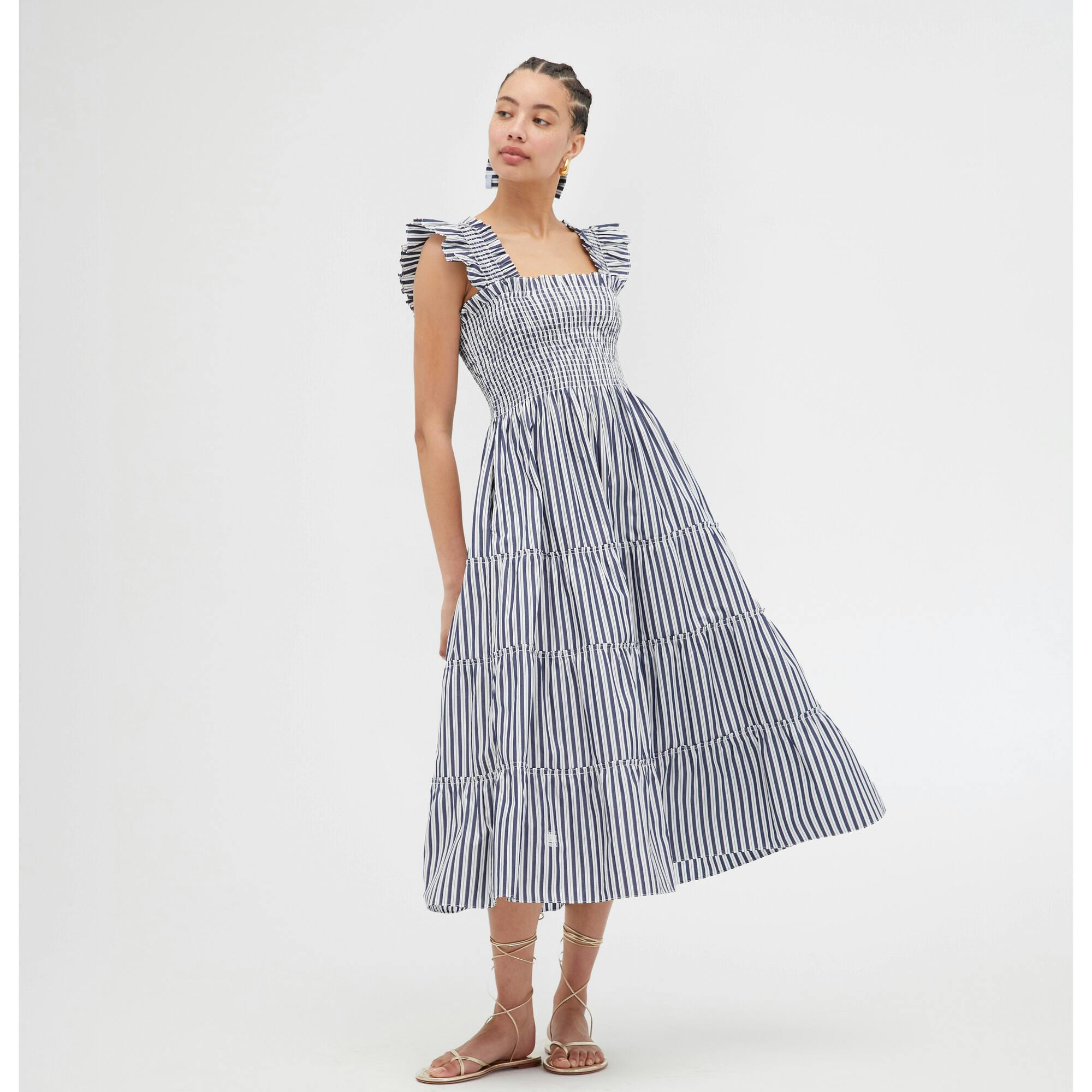 The Ellie Nap Dress - Navy Stripe