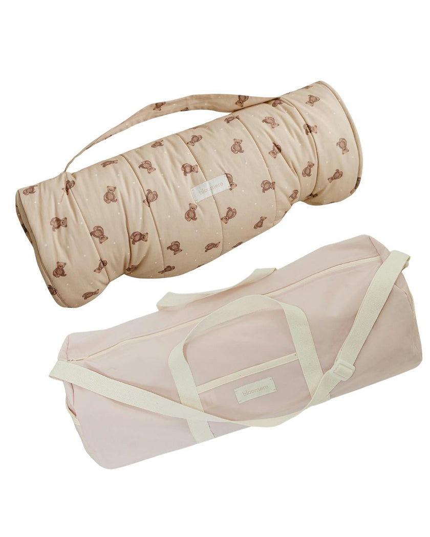 BLOOMERE  Nap Mat Set (Teddy Pink Bag)