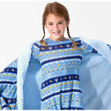 Hanukkah Fair Isle Bamboo Girls' Long Sleeve Dress