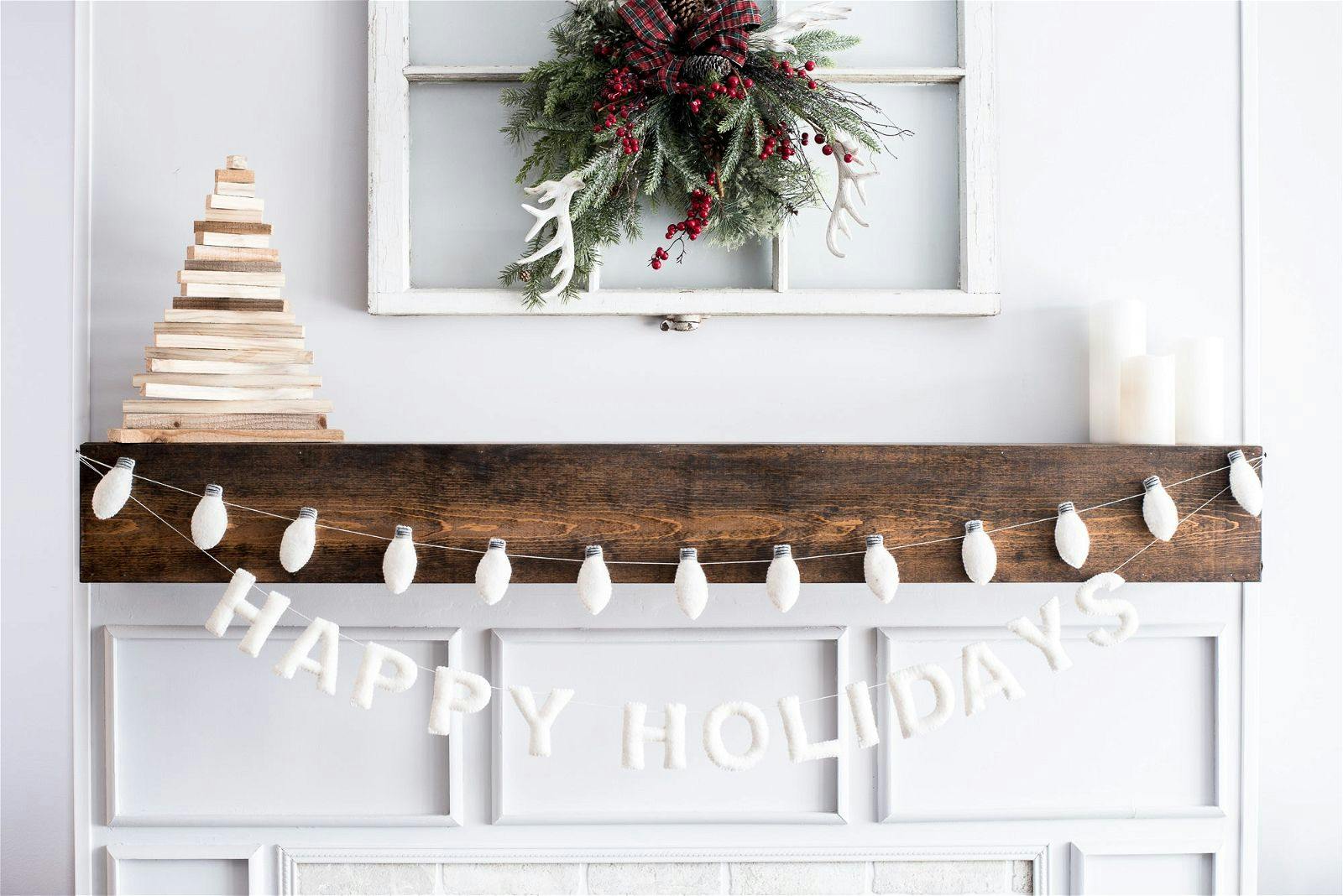 Happy Holidays Banner (White)
