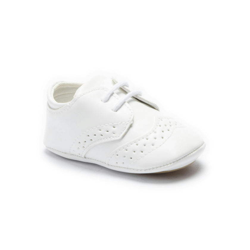 White Brogue Baby Shoes