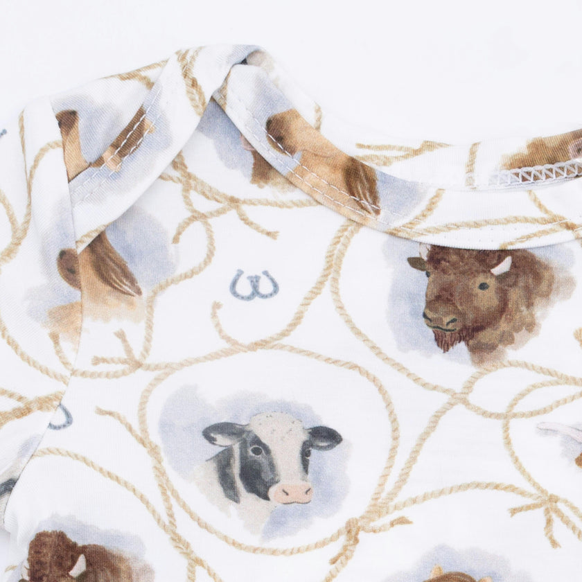 Farm Animals Rope Cameos Uni - Short Sleeve Bodysuit