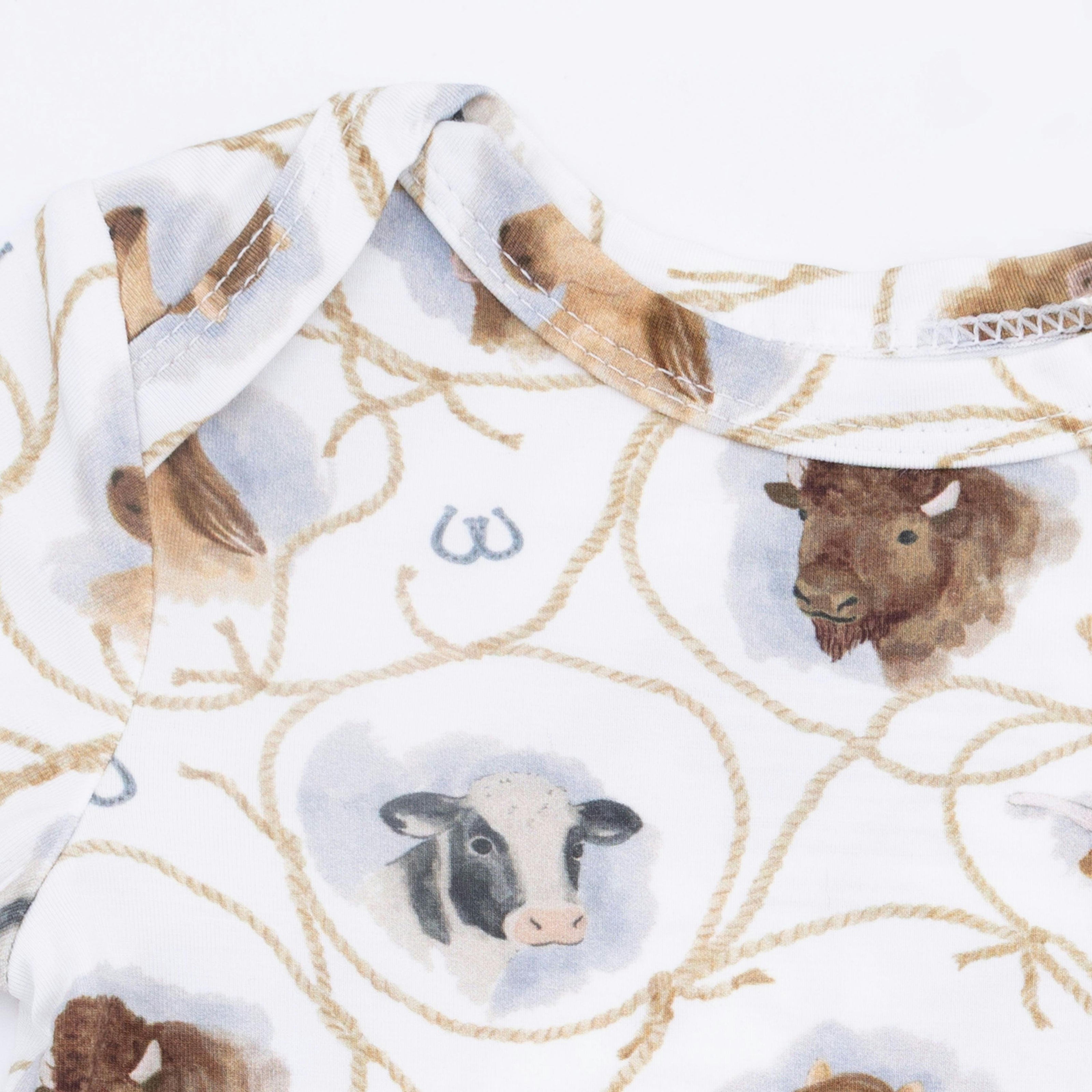 Farm Animals Rope Cameos Uni - Short Sleeve Bodysuit