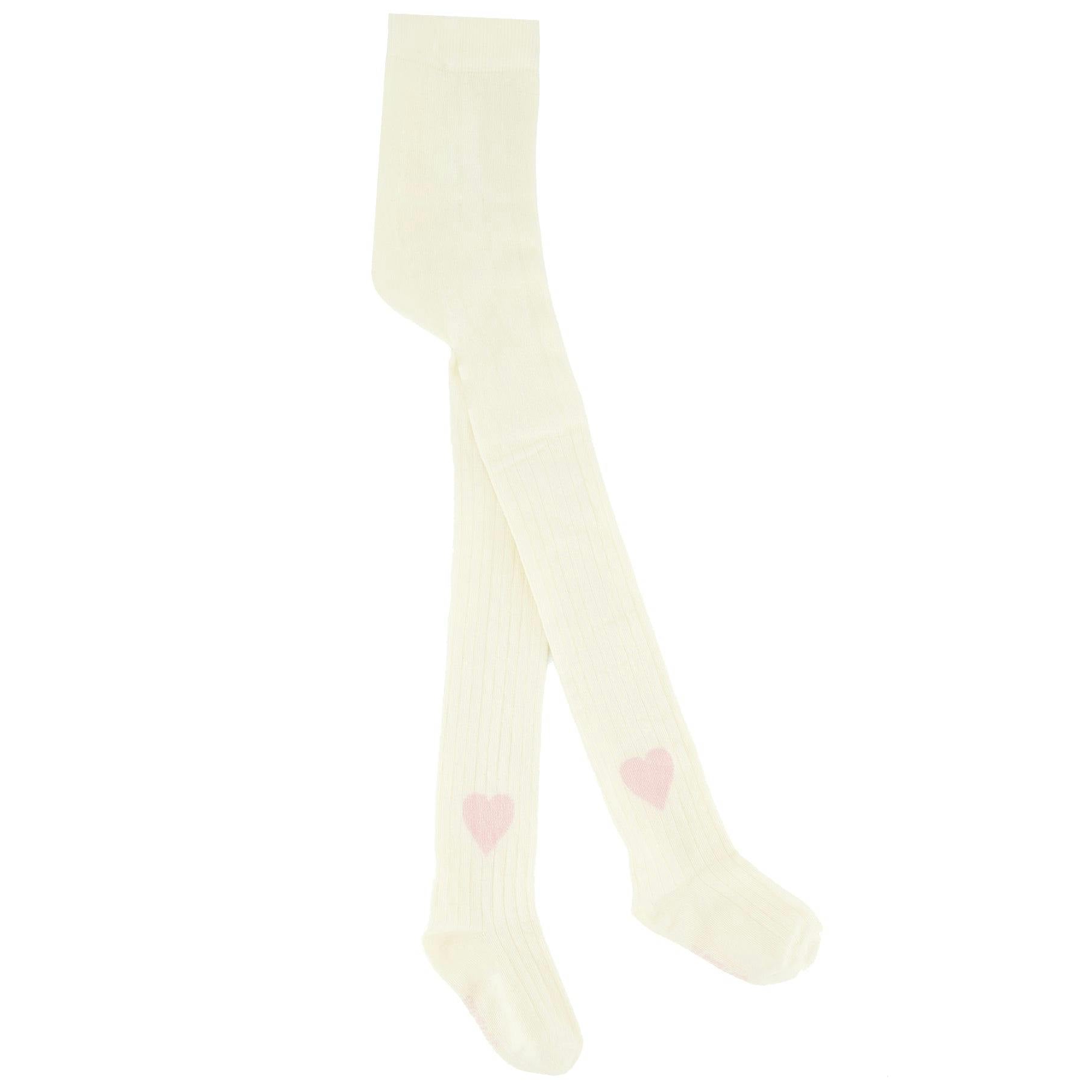 BONTON Mippy Heart Tights - Milk