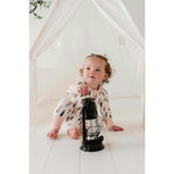 Long Sleeve Zip Romper Hair Bow