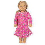 Carlin Doll Dress - Christmas Candy Pink