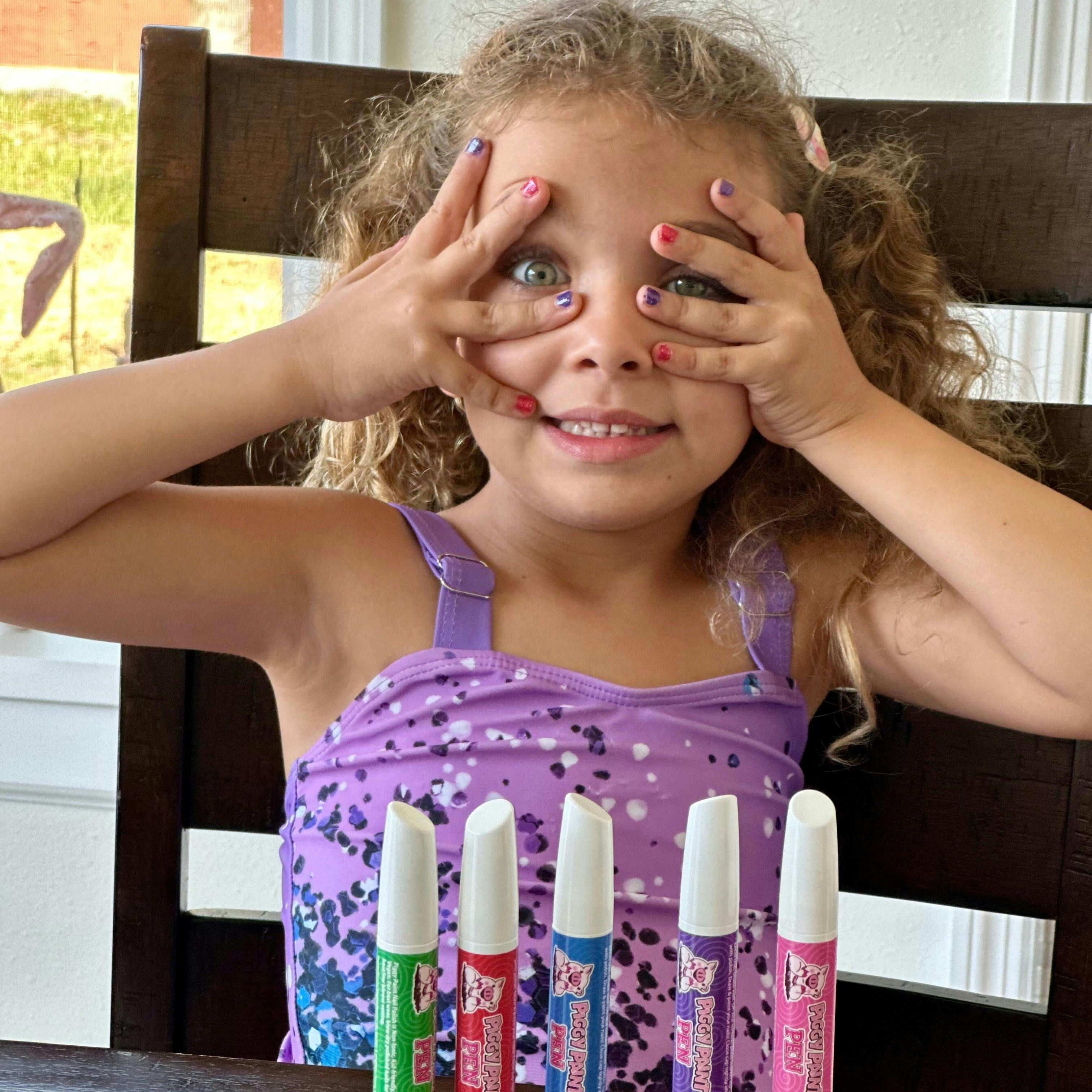 Rudolph’s Red & Green Piggy Paint Pen Bundle - Non-Toxic Nail Polish