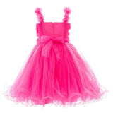 Neon Pink Rose Campanula Dress