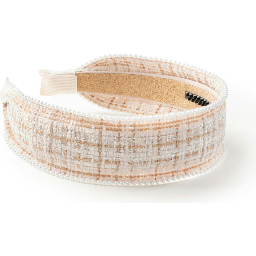 Estella Tweed Pearl Trimmed Headband