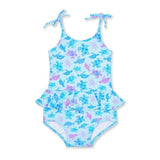 Turtle Print Skirted Swimsuit