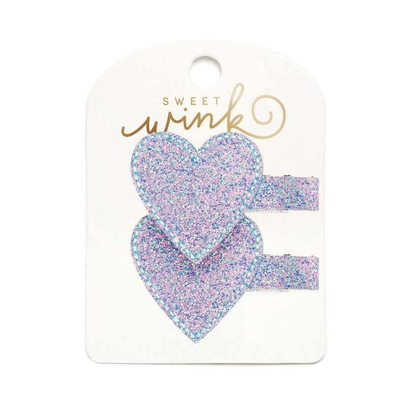 Blue Heart Clip Set