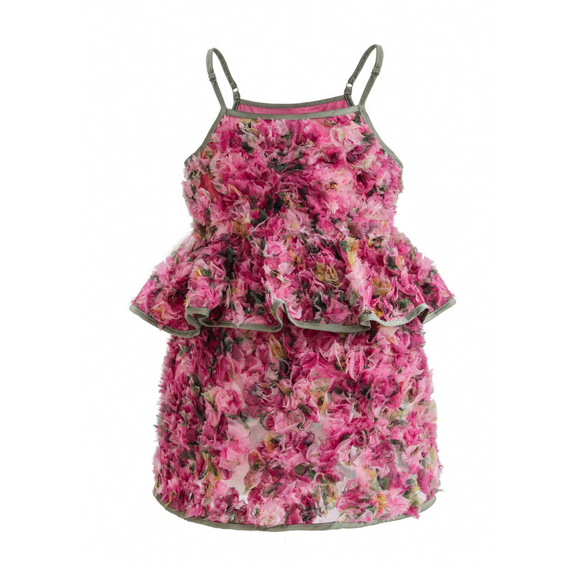 Pink Zinnia Textured Skirt Set