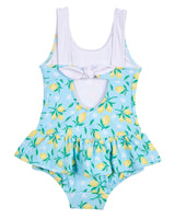 Lemon Print Skirted Swimsuit