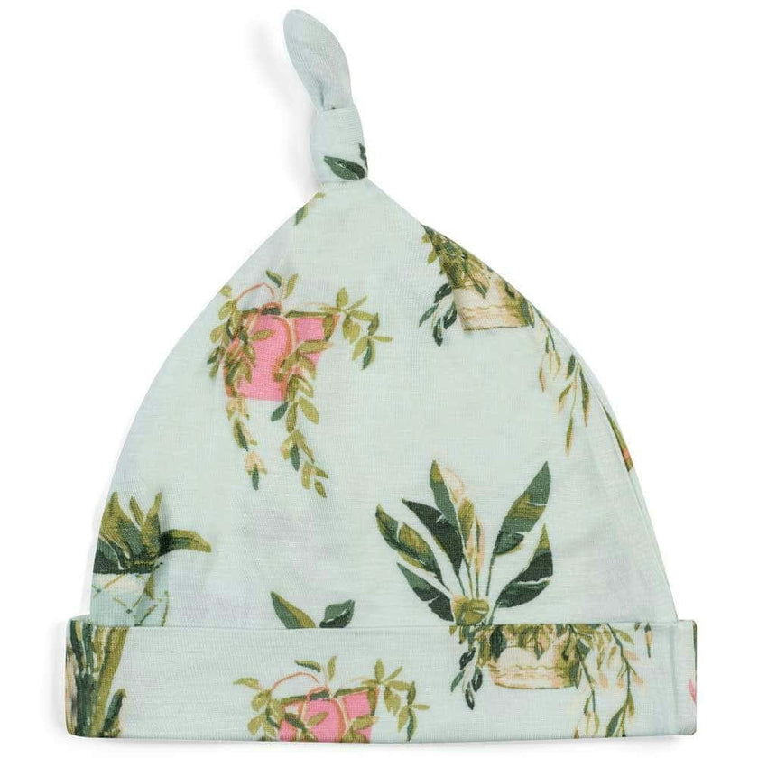 Potted Plants Bamboo Knotted Beanie Hat