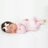 Blush Pink Bamboo Convertible Footie