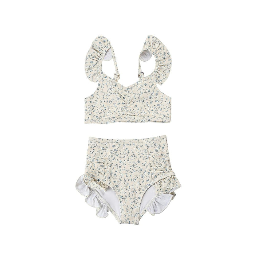 Ruffle 2 Piece Bikini | UPF + Recycled - Scandi Floral