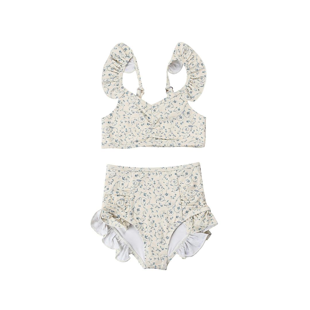 Ruffle 2 Piece Bikini | UPF + Recycled - Scandi Floral