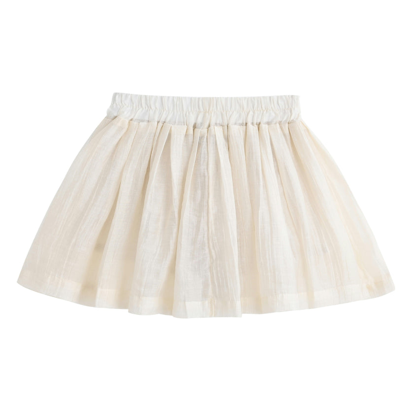 Cream Bow-Tie Skirt Set