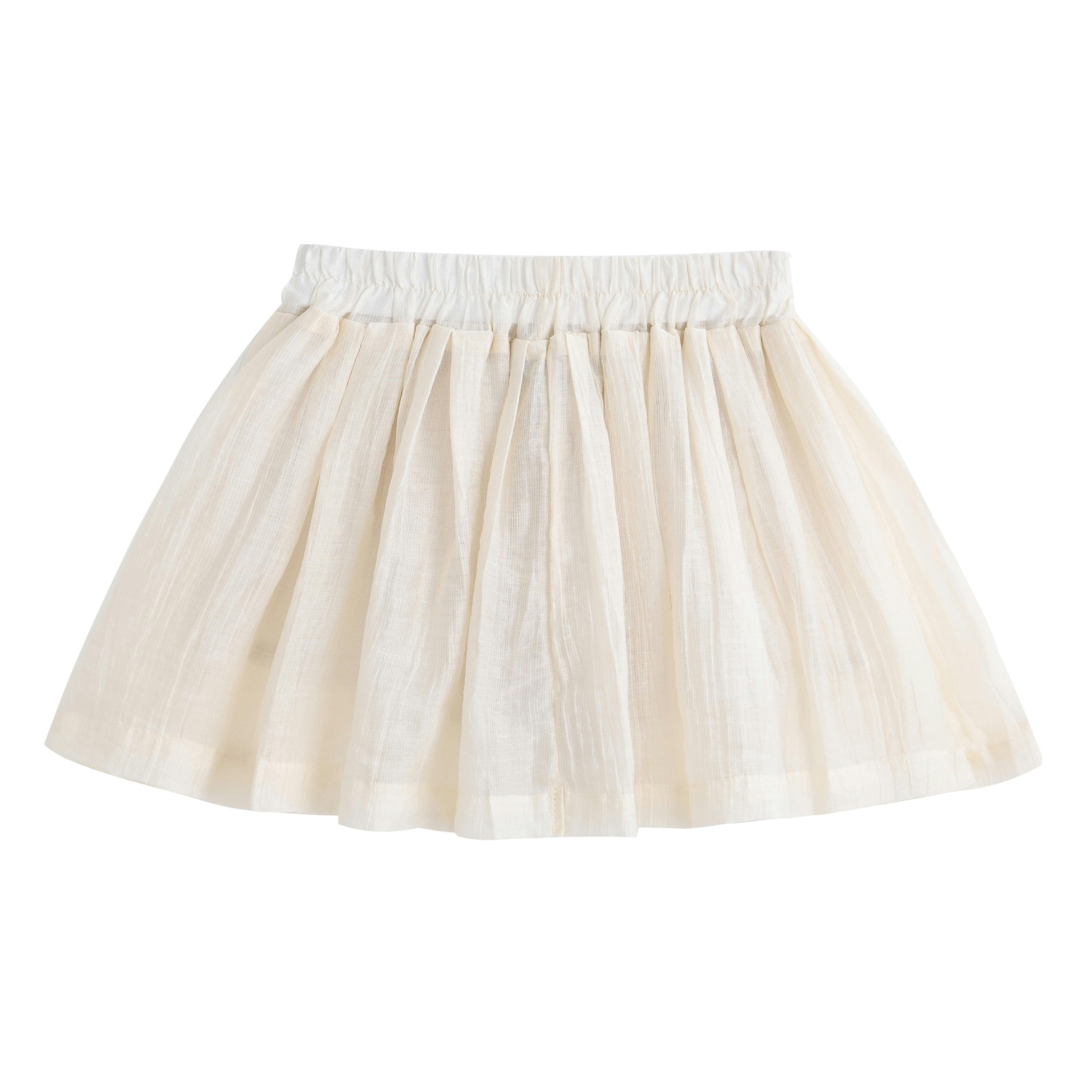Cream Bow-Tie Skirt Set