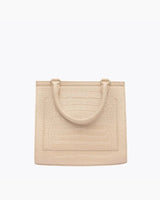 Medium Stylish, Chic Insulated Lunchbox, Cream Croc