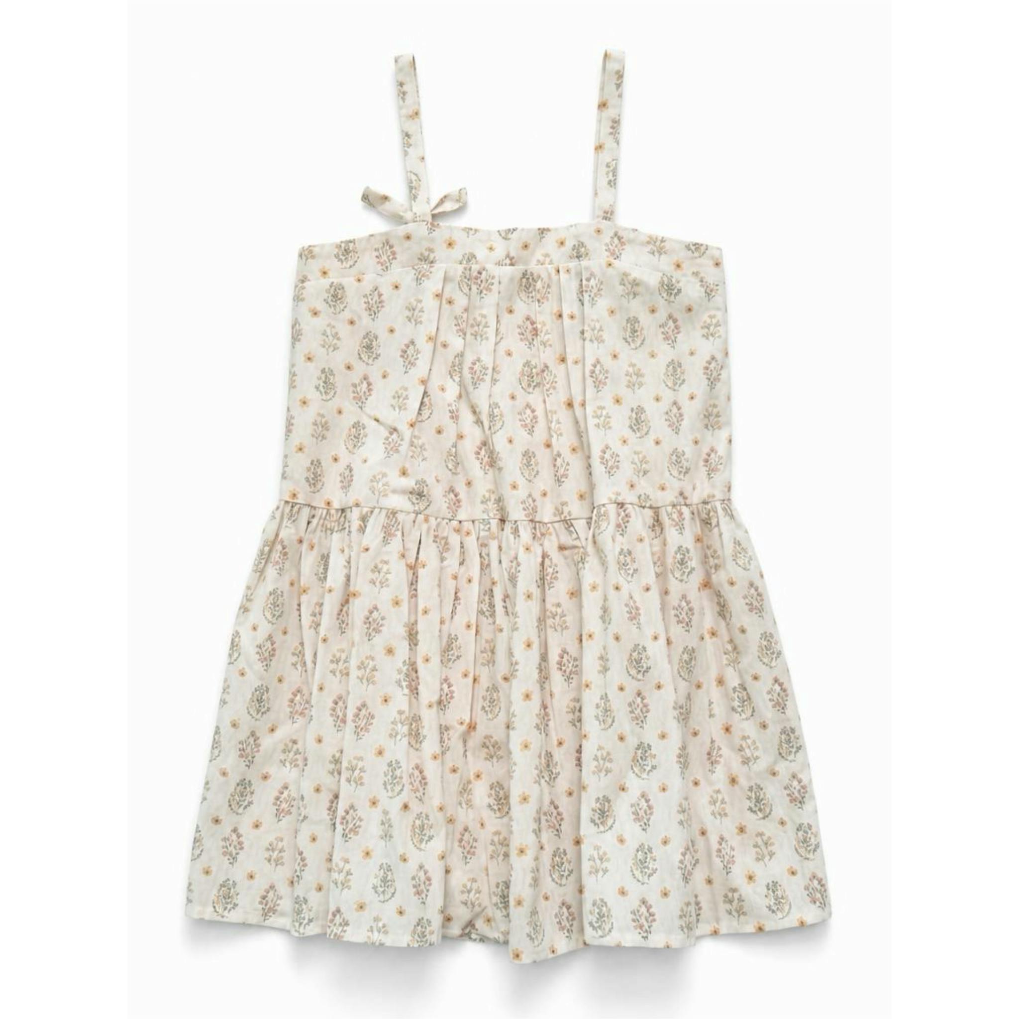 Hikari Pintuck Dress |Golden Blossom