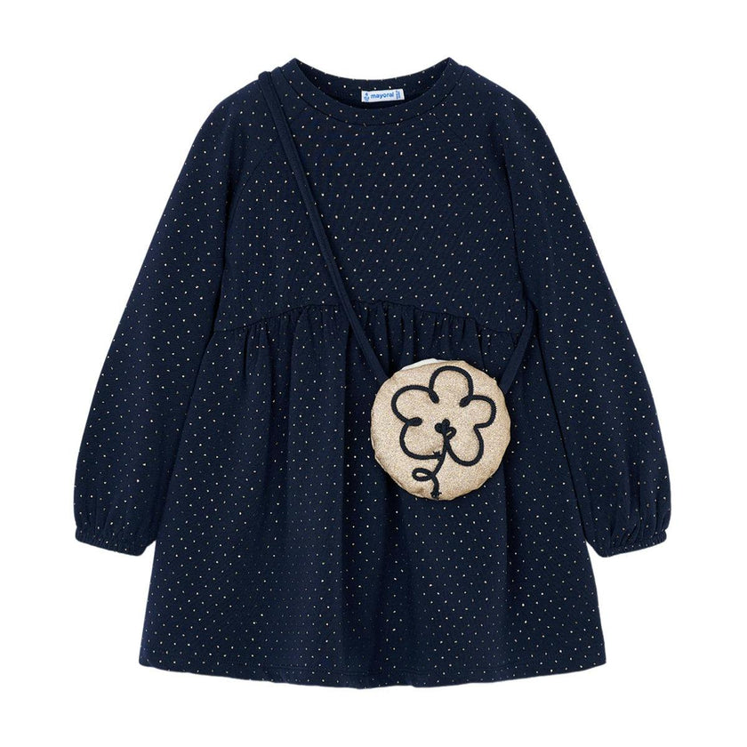 Girl Fleece Dress with Handbag