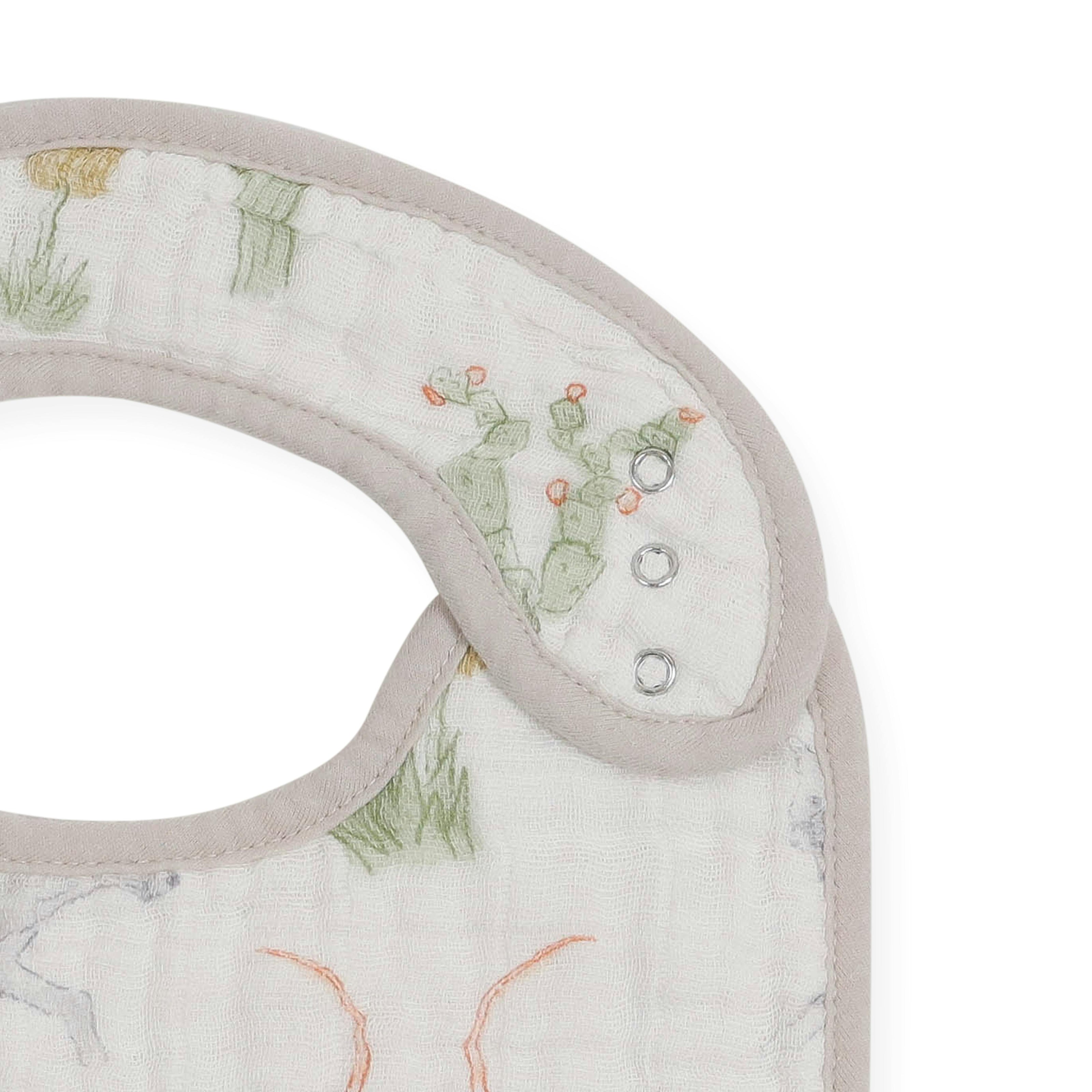 Cotton Muslin Classic Bib 3 Pack - Adobe Checker