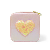 Girl's Sparking Sequin Heart Jewelry Box