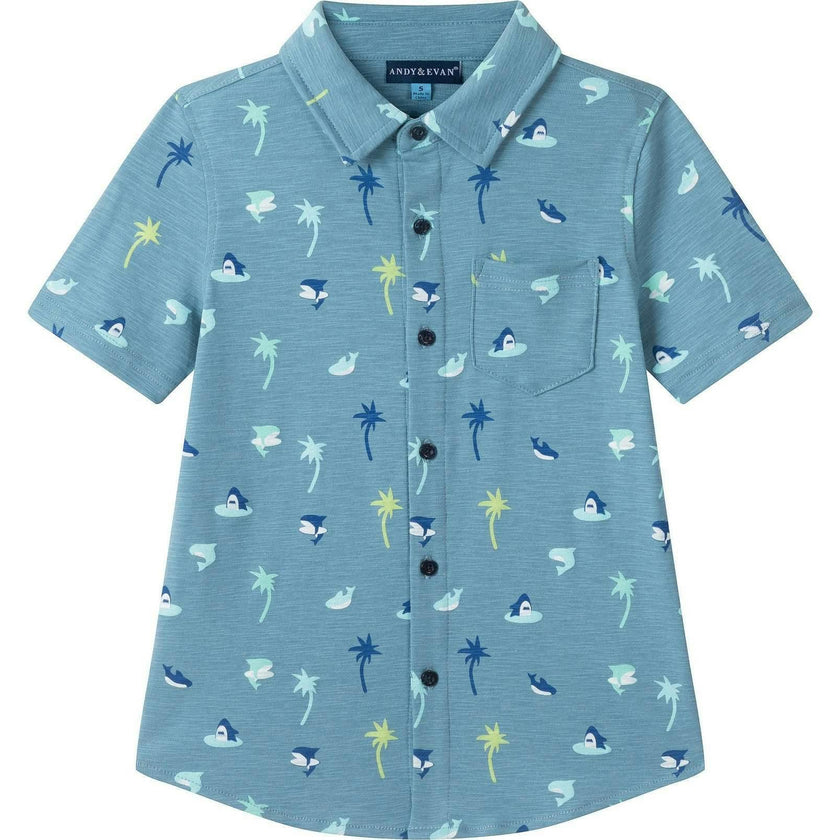 Boys Knit Buttondown Set | Tropical Vibes