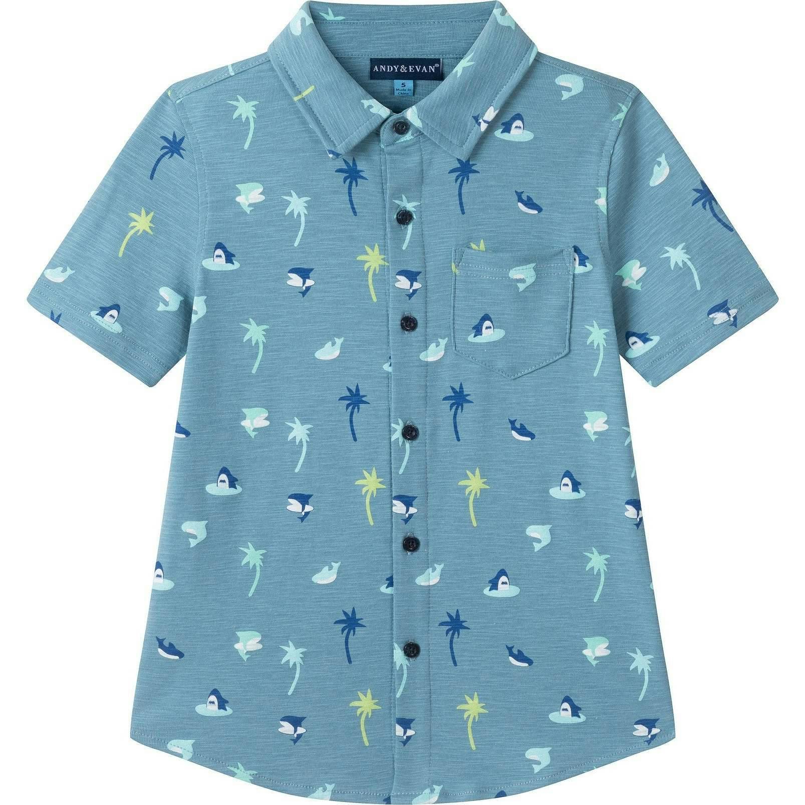 Boys Knit Buttondown Set | Tropical Vibes
